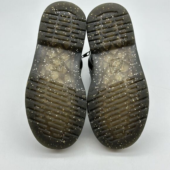 Dr. Martens Silver Kids Boots with Red Heart Accents - Picture 9 of 12